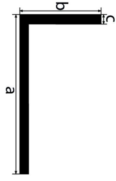 Теневой профиль Черный Г образный 13х40мм