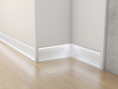 Плинтус Скрытый с led подсветкой ALP-G80