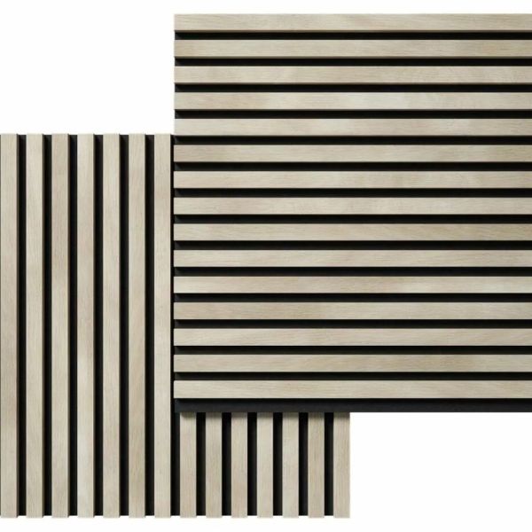 Стеновая панель акустическая Cosca Decor Сканди Ясень Кристалл черный войлок 600×600×19