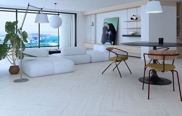 Кварц виниловое покрытие Stone Floor MSPC Елочка Дуб Нордфилд DCF1-1 MР