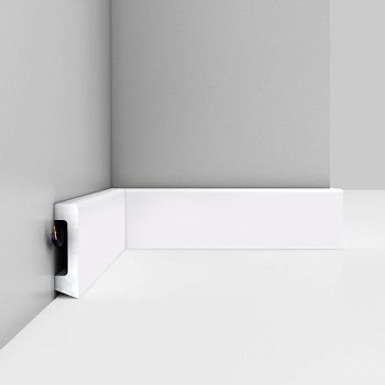 Плинтус Decomaster Белый D234-115 матовый 2400×58×16