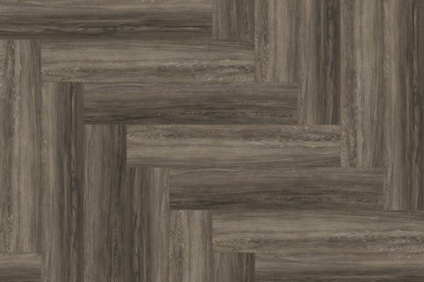 Кварц виниловое покрытие Floor Factor SPC HERRINGBONE Английская елочка Brushed smoke oak (HB.17)