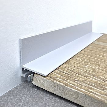 Микроплинтус алюминиевый TeckWood L-20 Серебро матовое 2000×20×16