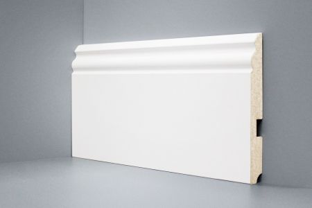 Плинтус DeARTIO Ламинированный 105-150 Белый 150х16