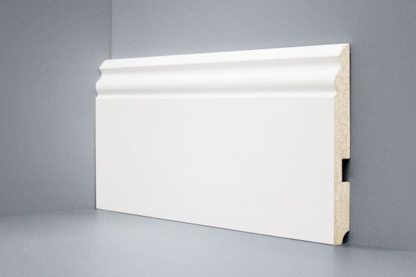 Плинтус DeARTIO Ламинированный 105-150 Белый 150х16
