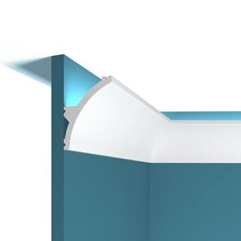 Потолочный плинтус под покраску Перфект Плюс P94 с подсветкой 2000×60×79