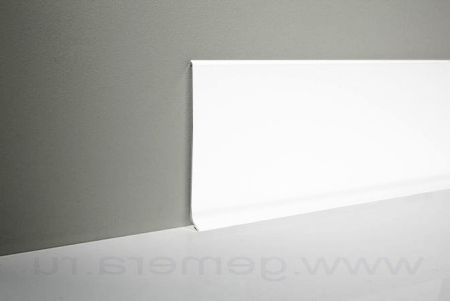 Плинтус Алюминиевый анодированный Серебро матовое 3м