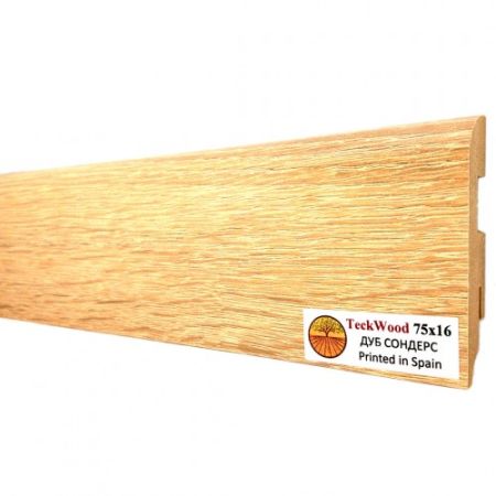 Плинтус МДФ ламинированный TeckWood Дуб Сондерс 2150×75×16