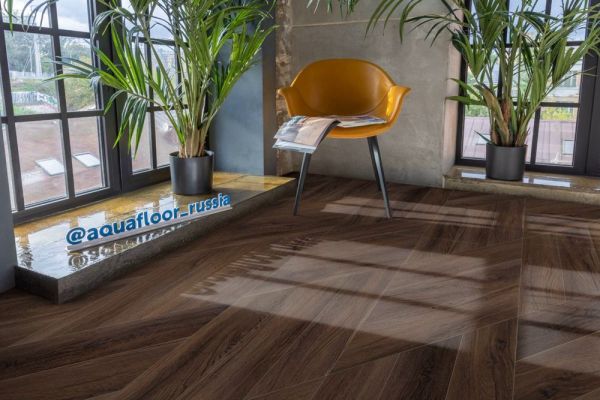 Кварц виниловое покрытие Aquafloor Parquet Chevron Glue AF2559PGCh