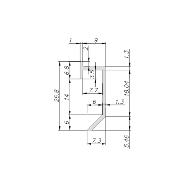 Теневой плинтус Pro Design 9388 Slim Led Черный 10x26,8x2700мм