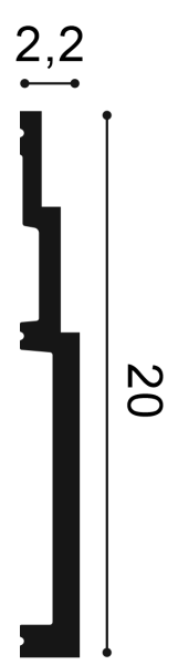 Плинтус ORAC DECOR High Line SX181 200х22 мм