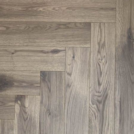 Инженерная доска Legend Елочка Дуб White coffe