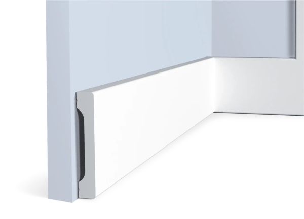 Плинтус Hiwood полимерный под покраску B70V1 прямой 2000×70×12