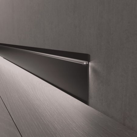 Скрытый профиль Invisible 80мм Черный муар/RAL 9005 14.5х80х2800мм