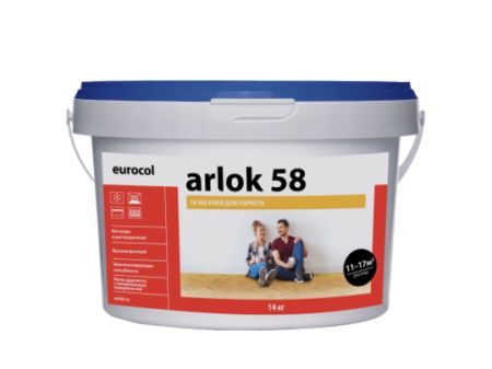 Eurocol 1-К SMP паркетный клей. ARLOK 58 14кг