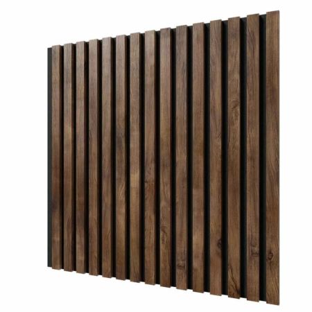 Стеновая панель акустическая Cosca Decor Сканди Дуб Старинный Натуральный черный войлок 600×600×19