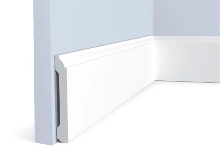 Плинтус Hiwood полимерный под покраску B80C фигурный 2000×80×11