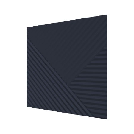 Стеновая квадратная панель Круги МДФ Темно-синяя 500х500х8 (4 шт.)