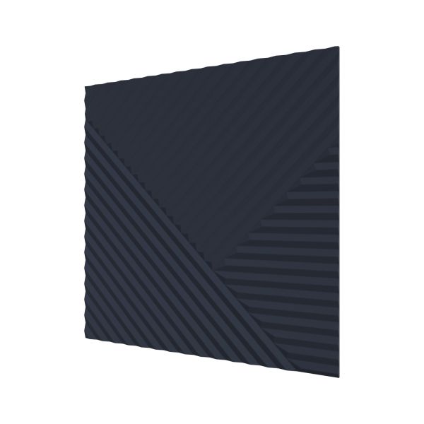 Стеновая квадратная панель Круги МДФ Темно-синяя 500х500х8 (4 шт.)