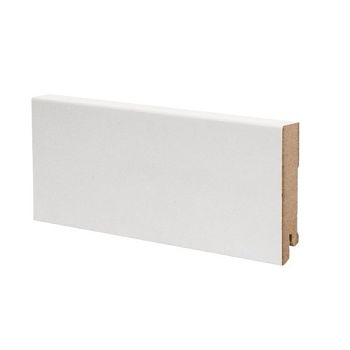 Плинтус МДФ ламинированный Ликорн K-06 белый 2050×80×16