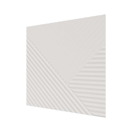 Стеновая панель Пирамида МДФ Ликорн Белая  500х500х8 (4 шт.)