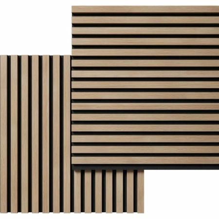 Стеновая панель акустическая Cosca Decor Сканди Ясень Тирамису черный войлок 600×600×19