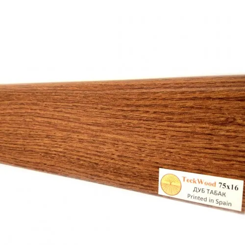 Плинтус МДФ ламинированный TeckWood Дуб Табак 2150×75×16