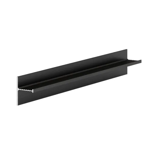 Плинтус алюминиевый теневой Laconistiq Reverse 2.0 Черный муар RAL 9005 35-31-300 3000×39,3×16