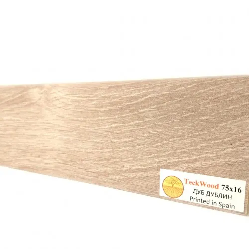 Плинтус МДФ ламинированный TeckWood Дуб Дублин 2150×75×16