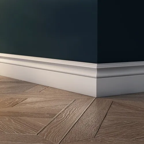 Плинтус Evrowood МДФ Белый PN 140 2000×130×16