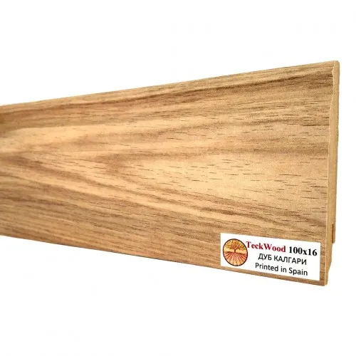 Плинтус МДФ ламинированный TeckWood дуб Калгари 2150×100×16