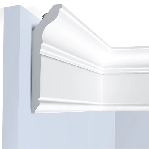 Потолочный плинтус под покраску Hiwood L1902L с подсветкой 2000×42×150