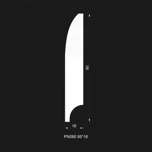 Плинтус Evrowood МДФ Белый PN 080 2000×95×16