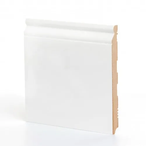 Плинтус МДФ ламинированный Ликорн K-19 белый 2050×185×16