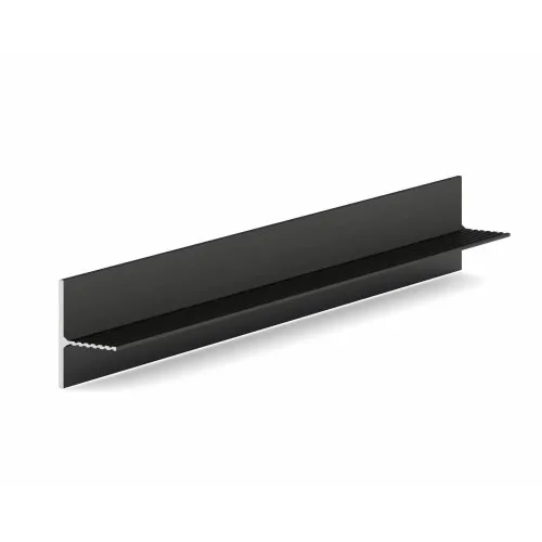 Плинтус алюминиевый теневой Laconistiq Reverse 36 Черный муар RAL 9005 34-31-300 3000×36×16