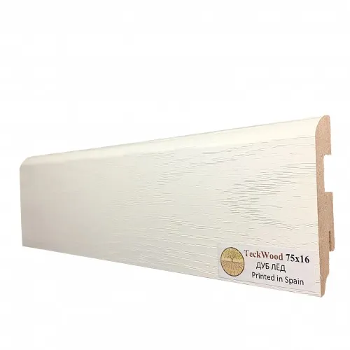Плинтус МДФ ламинированный TeckWood Дуб Лёд 2150×75×16