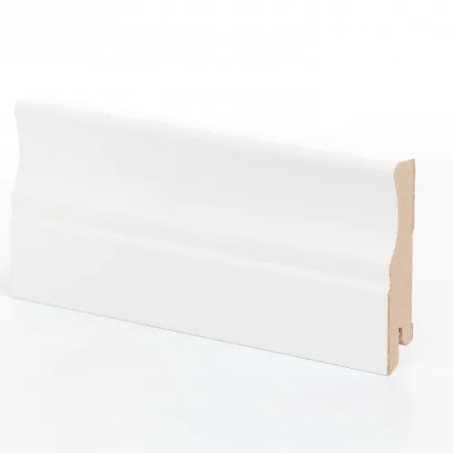 Плинтус МДФ ламинированный Ликорн K-14 белый 2050×82×16
