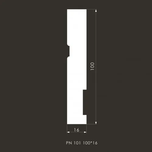 Плинтус Evrowood МДФ Белый PN 101 2000×100×16