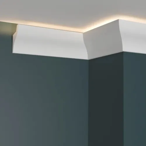 Потолочный плинтус под покраску Decor-Dizayn DD506 с подсветкой 2000×33×50