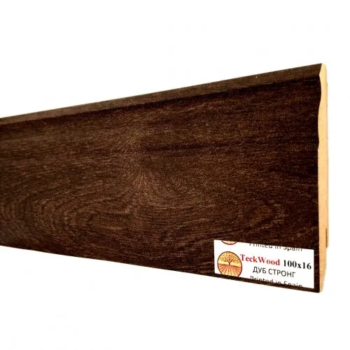 Плинтус МДФ ламинированный TeckWood дуб Стронг 2150×100×16