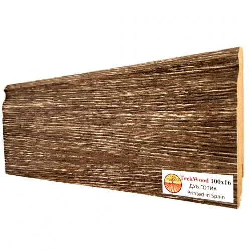 Плинтус МДФ ламинированный TeckWood дуб Готик 2150×100×16