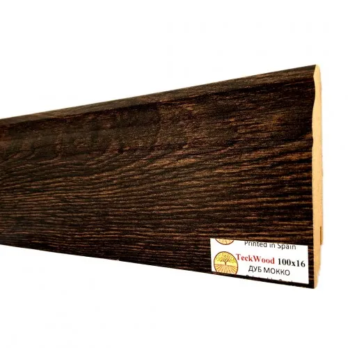 Плинтус МДФ ламинированный TeckWood дуб Мокко 2150×100×16