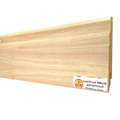 Плинтус МДФ ламинированный TeckWood дуб Беленый 2150×100×16
