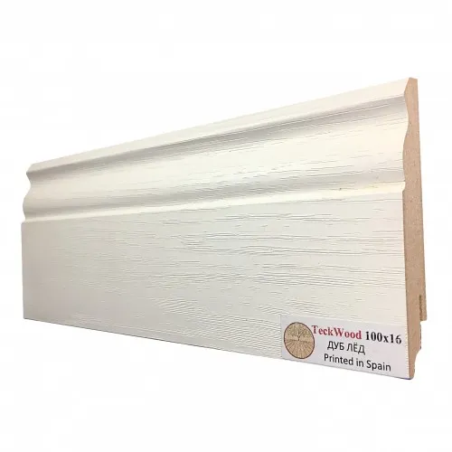 Плинтус МДФ ламинированный TeckWood Дуб Лёд 2150×100×16