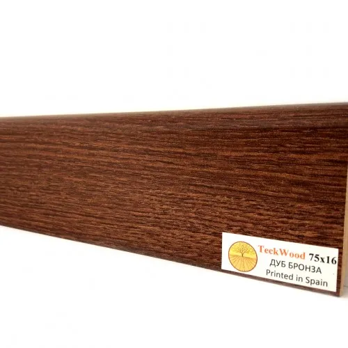 Плинтус МДФ ламинированный TeckWood Дуб Бронза 2150×75×16
