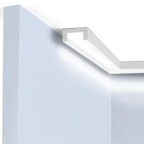 Потолочный плинтус под покраску Hiwood LB20 с подсветкой 2000×20×10