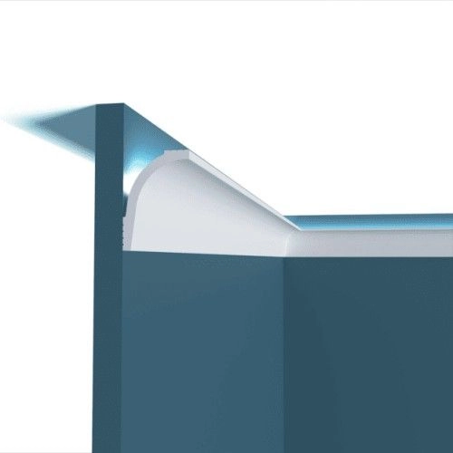 Потолочный плинтус под покраску Перфект Плюс P153 с подсветкой 2000×41×60
