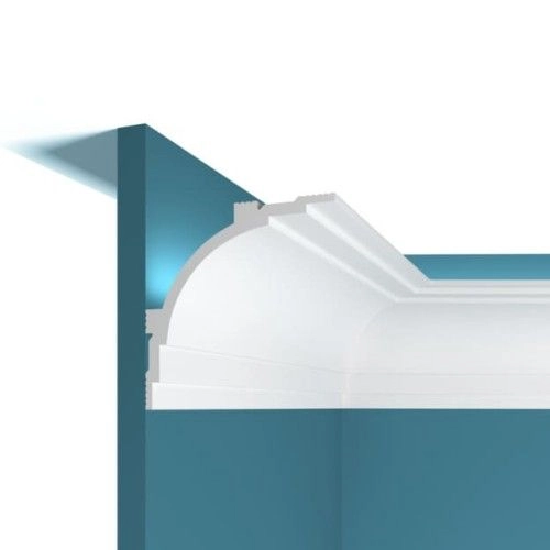 Потолочный плинтус под покраску Перфект Плюс P99 с подсветкой 2000×100×100