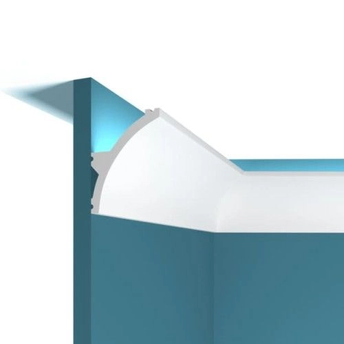 Потолочный плинтус под покраску Перфект Плюс P94 с подсветкой 2000×60×79