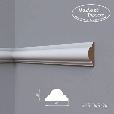 Лепнина Молдинги Madest Decor Молдинг Madest Decor  m55-045-24 под покраску